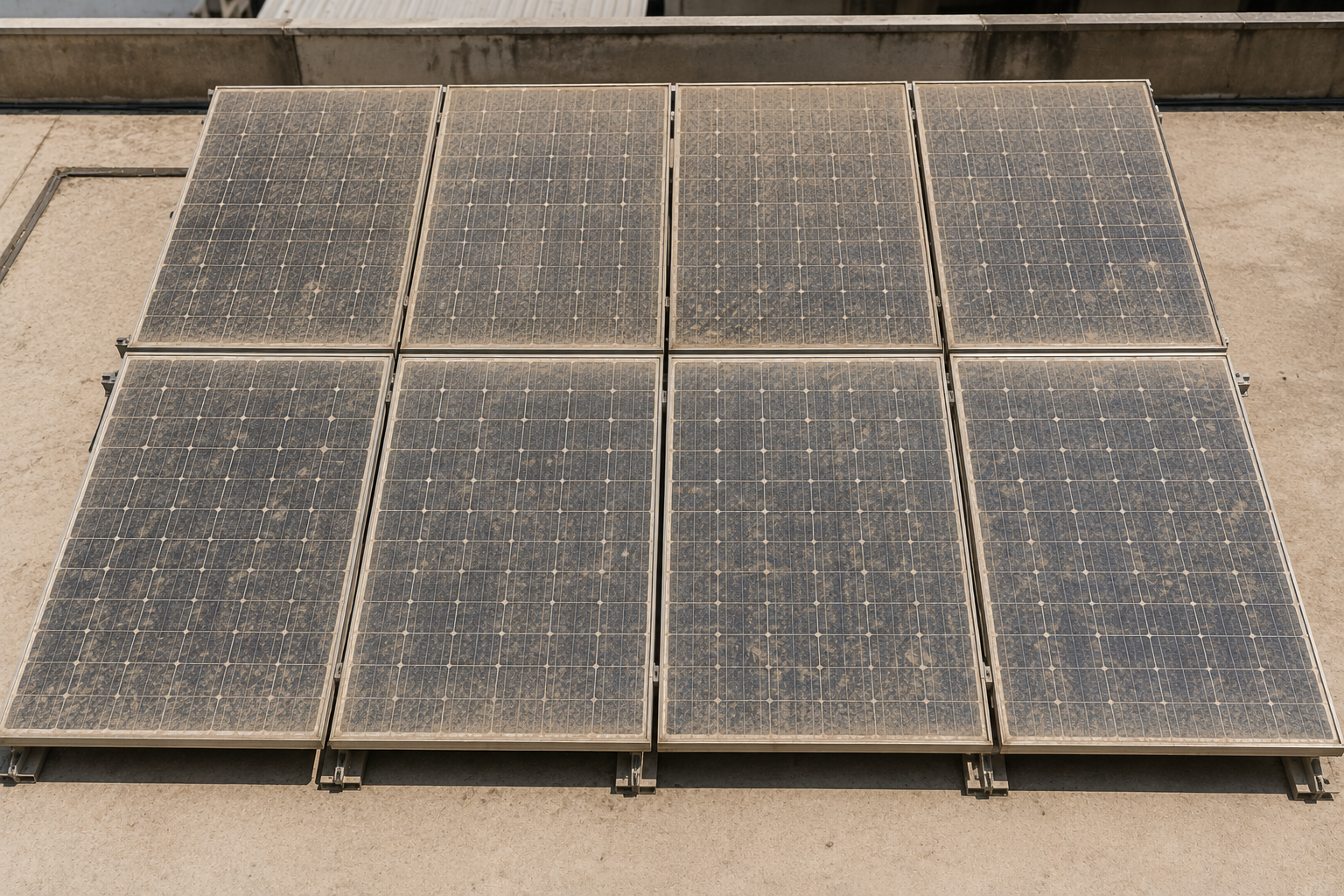 Dirty solar panels